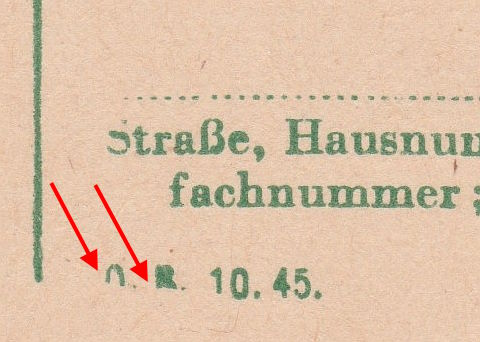 Druckvermerk Typ K XV